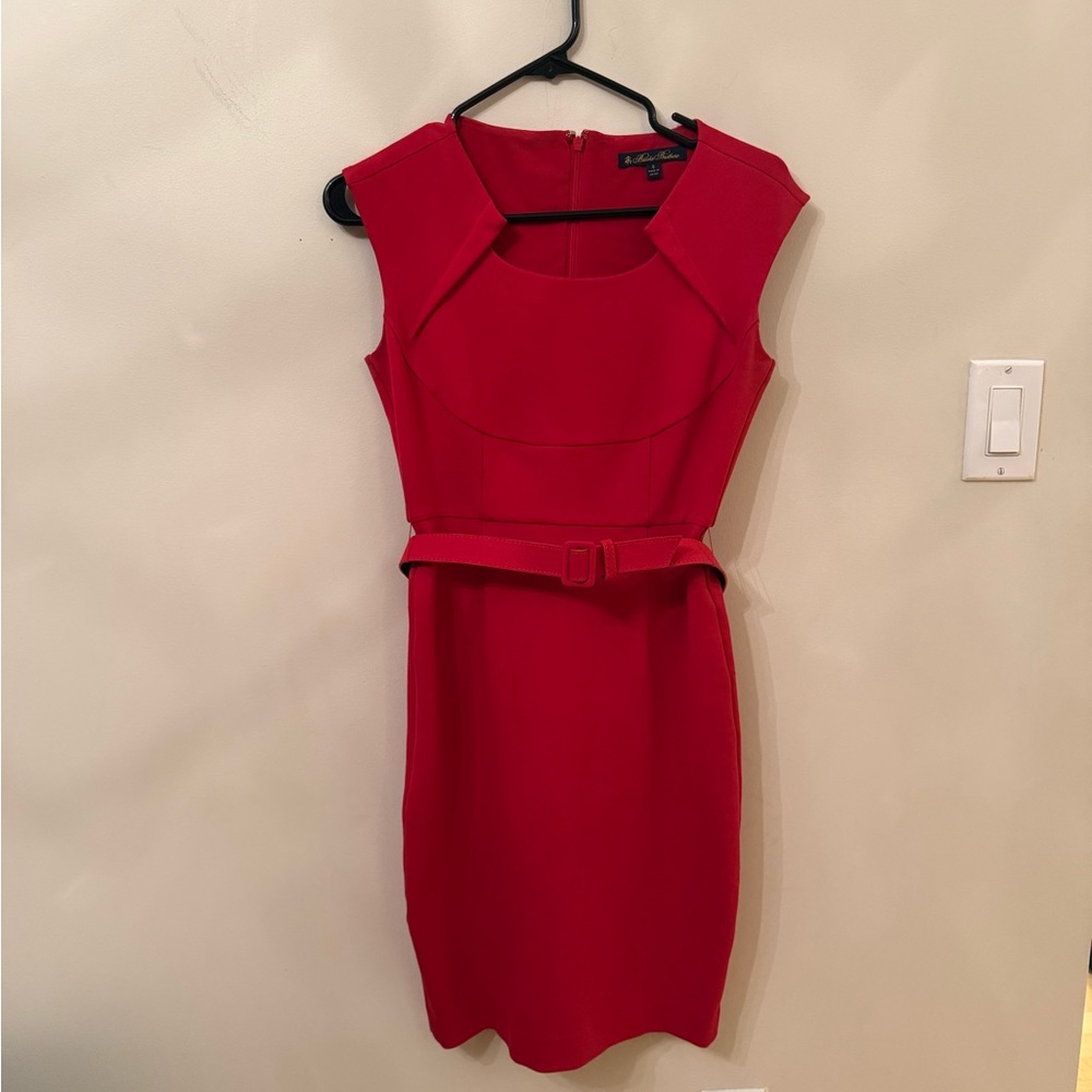 Brooks Brothers Red Asymmetrical Wrap Mini Dress